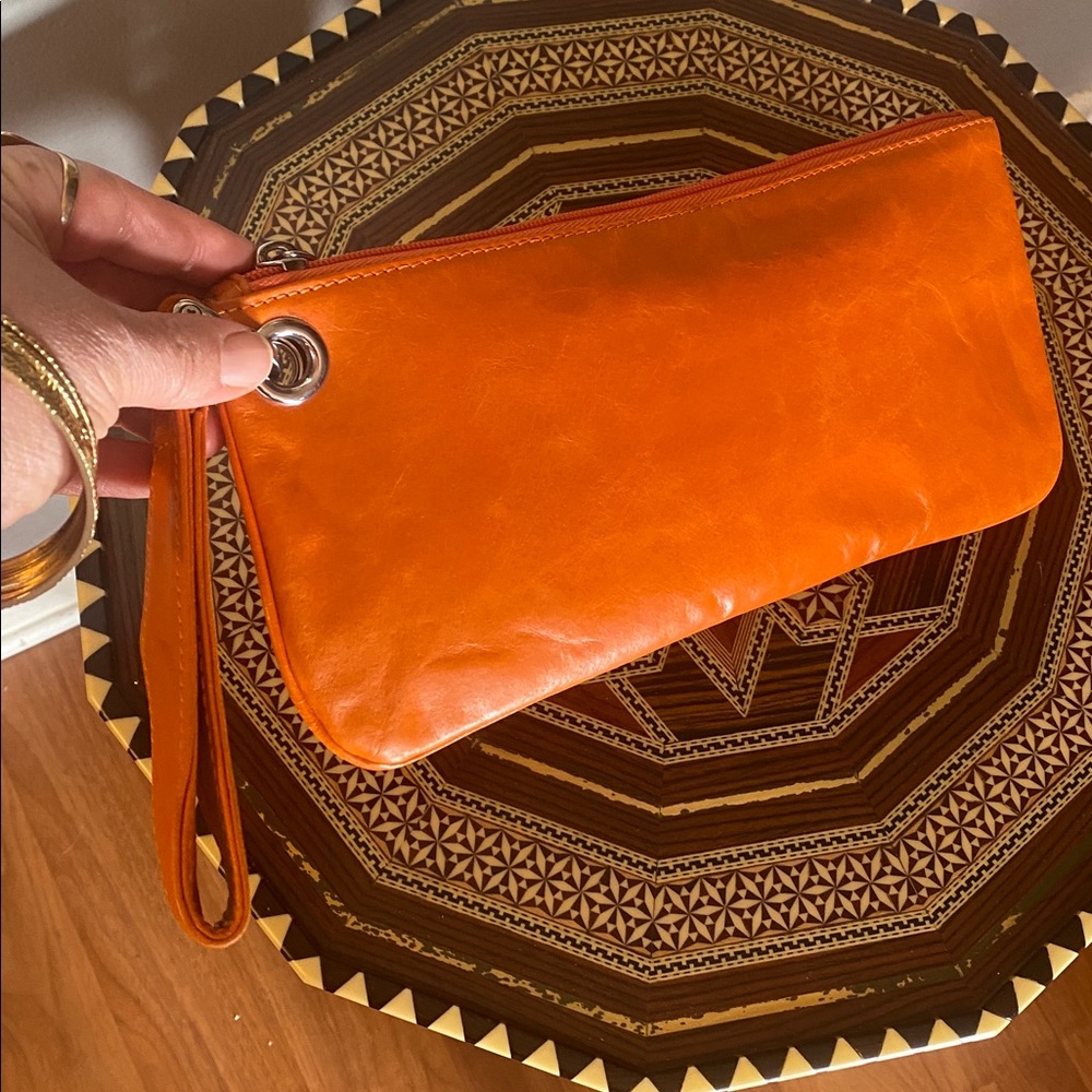 HOBO The Original women's clutch Evening clutch Orange leather